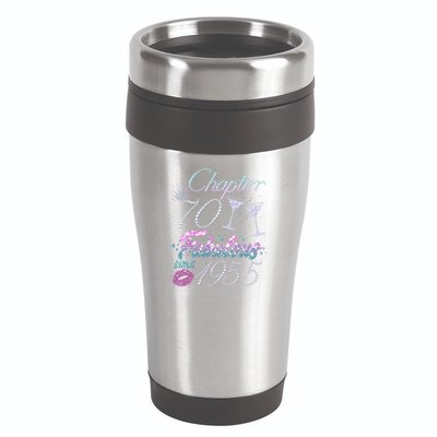 Cute Chapter 70th Birthday Fabulous Since 1955 16oz Travel Tumbler