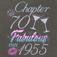 Cute Chapter 70th Birthday Fabulous Since 1955 Cotton Canvas Backpack