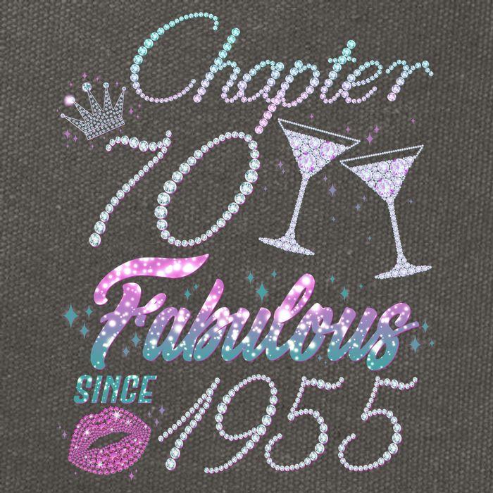Cute Chapter 70th Birthday Fabulous Since 1955 Cotton Canvas Backpack