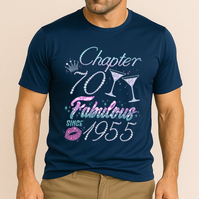 Cute Chapter 70th Birthday Fabulous Since 1955 Cooling Performance Crew T-Shirt