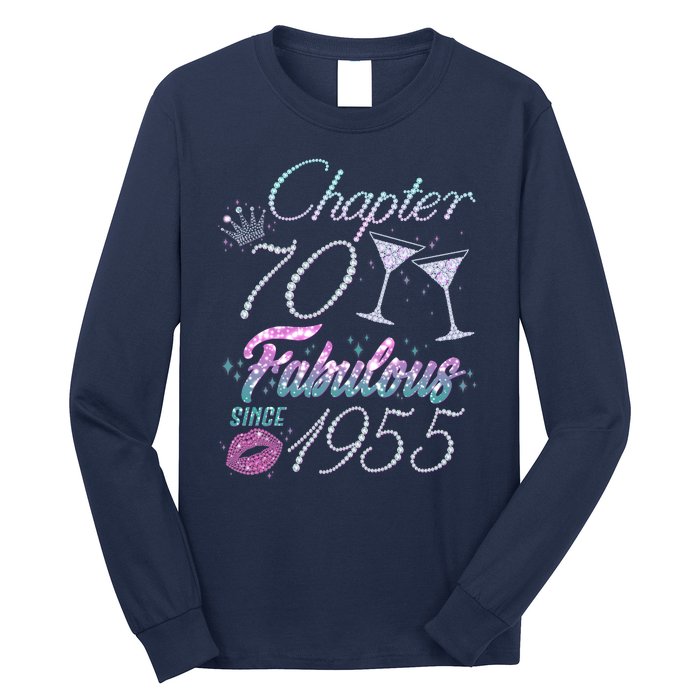 Cute Chapter 70th Birthday Fabulous Since 1955 Long Sleeve Shirt