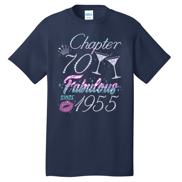 Cute Chapter 70th Birthday Fabulous Since 1955 Tall T-Shirt