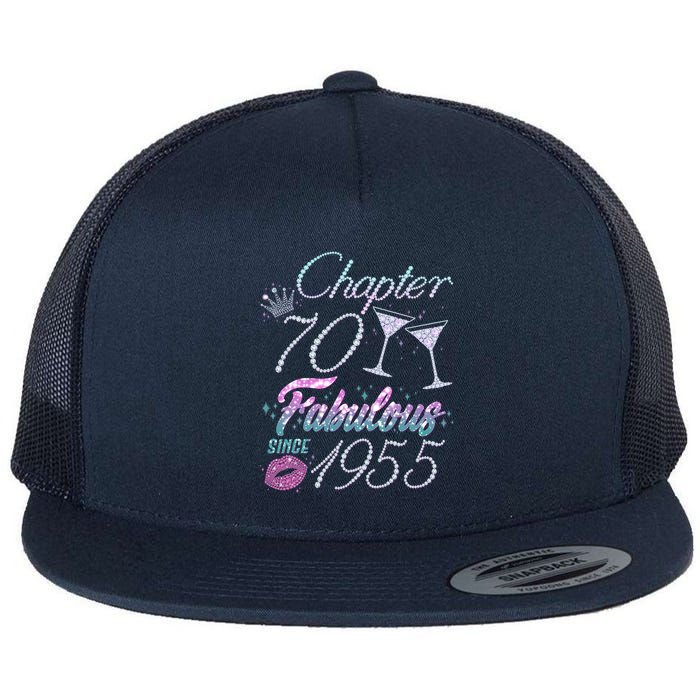 Cute Chapter 70th Birthday Fabulous Since 1955 Flatbill Hat