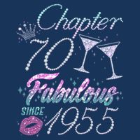 Cute Chapter 70th Birthday Fabulous Since 1955 Flatbill Hat