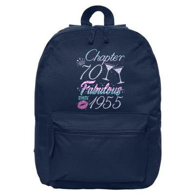Cute Chapter 70th Birthday Fabulous Since 1955 16 in Basic Backpack