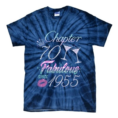 Cute Chapter 70th Birthday Fabulous Since 1955 Tie-Dye T-Shirt