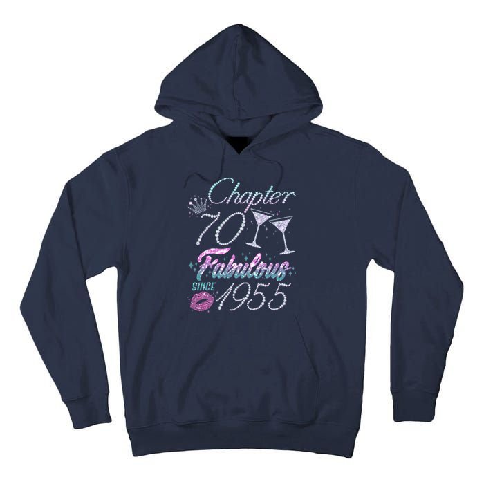 Cute Chapter 70th Birthday Fabulous Since 1955 Tall Hoodie