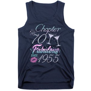 Cute Chapter 70th Birthday Fabulous Since 1955 Tank Top