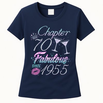 Cute Chapter 70th Birthday Fabulous Since 1955 Womens T-Shirt