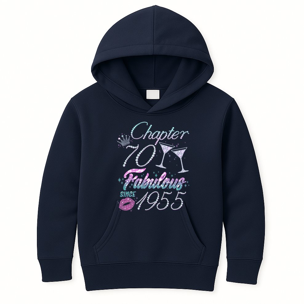 Cute Chapter 70th Birthday Fabulous Since 1955 Kids Hoodie
