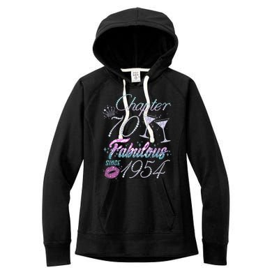 Cute Chapter 70th Birthday Fabulous Since 1954 Women's Fleece Hoodie