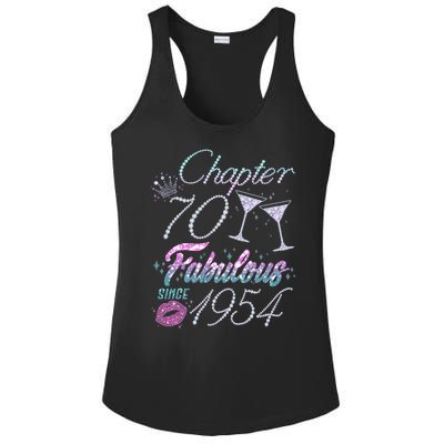 Cute Chapter 70th Birthday Fabulous Since 1954 Ladies PosiCharge Competitor Racerback Tank