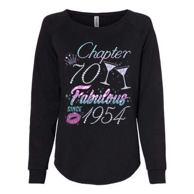 Cute Chapter 70th Birthday Fabulous Since 1954 Womens California Wash Sweatshirt