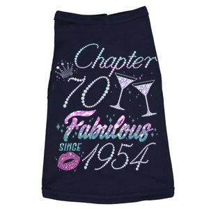 Cute Chapter 70th Birthday Fabulous Since 1954 Doggie Tank