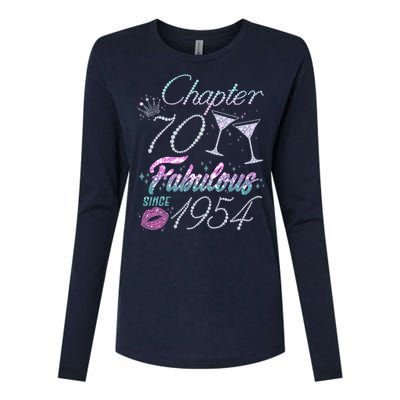 Cute Chapter 70th Birthday Fabulous Since 1954 Womens Cotton Relaxed Long Sleeve T-Shirt