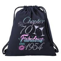 Cute Chapter 70th Birthday Fabulous Since 1954 Drawstring Bag