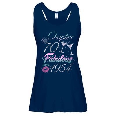 Cute Chapter 70th Birthday Fabulous Since 1954 Ladies Essential Flowy Tank