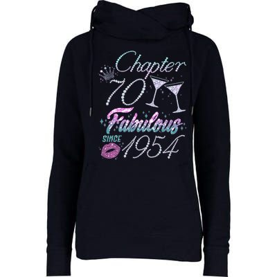 Cute Chapter 70th Birthday Fabulous Since 1954 Womens Funnel Neck Pullover Hood