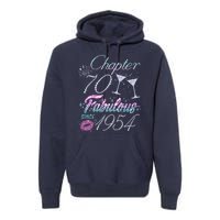 Cute Chapter 70th Birthday Fabulous Since 1954 Premium Hoodie