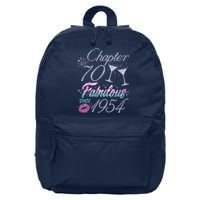 Cute Chapter 70th Birthday Fabulous Since 1954 16 in Basic Backpack