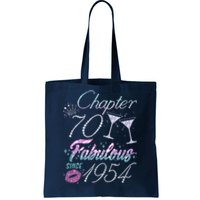 Cute Chapter 70th Birthday Fabulous Since 1954 Tote Bag