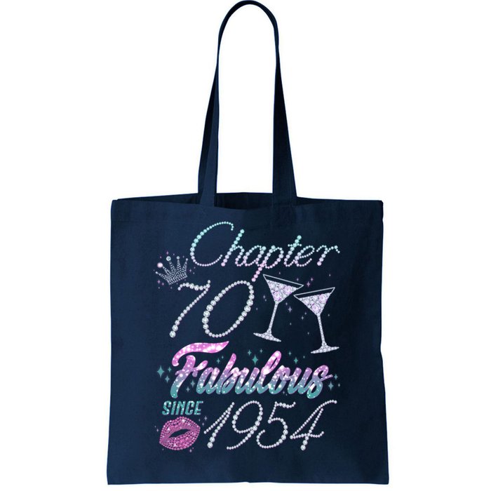 Cute Chapter 70th Birthday Fabulous Since 1954 Tote Bag