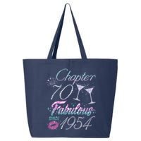 Cute Chapter 70th Birthday Fabulous Since 1954 25L Jumbo Tote