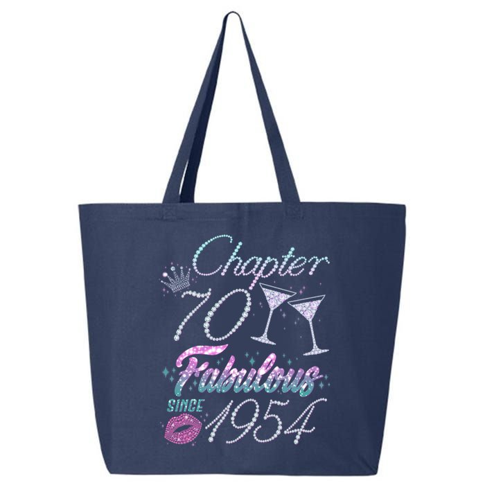 Cute Chapter 70th Birthday Fabulous Since 1954 25L Jumbo Tote