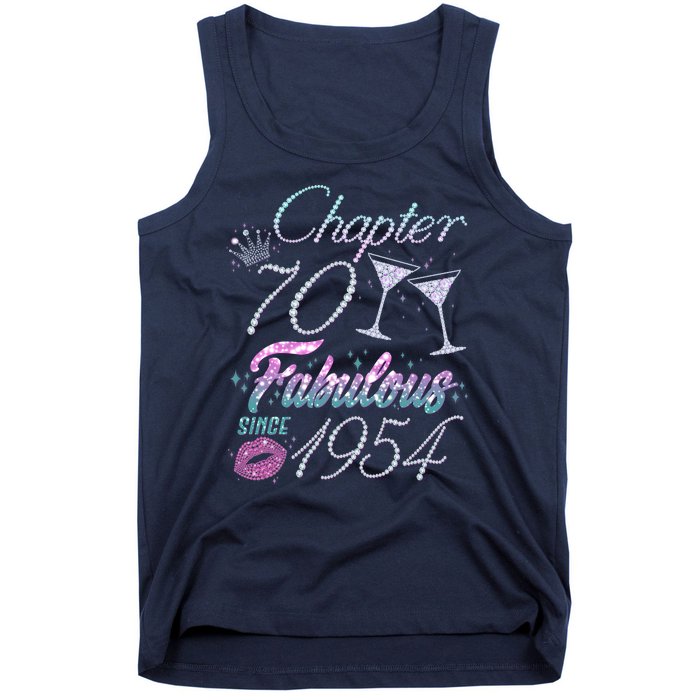 Cute Chapter 70th Birthday Fabulous Since 1954 Tank Top