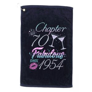 Cute Chapter 70th Birthday Fabulous Since 1954 Platinum Collection Golf Towel