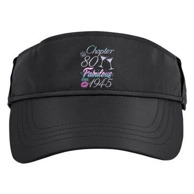 Cute Chapter 80th Birthday Fabulous Since 1945 Adult Drive Performance Visor