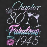 Cute Chapter 80th Birthday Fabulous Since 1945 Adult Drive Performance Visor