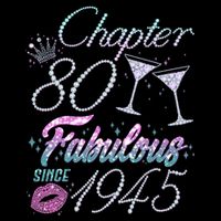 Cute Chapter 80th Birthday Fabulous Since 1945 Wool Snapback Cap