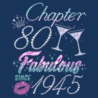 Cute Chapter 80th Birthday Fabulous Since 1945 Drawstring Bag