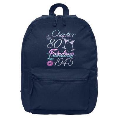 Cute Chapter 80th Birthday Fabulous Since 1945 16 in Basic Backpack