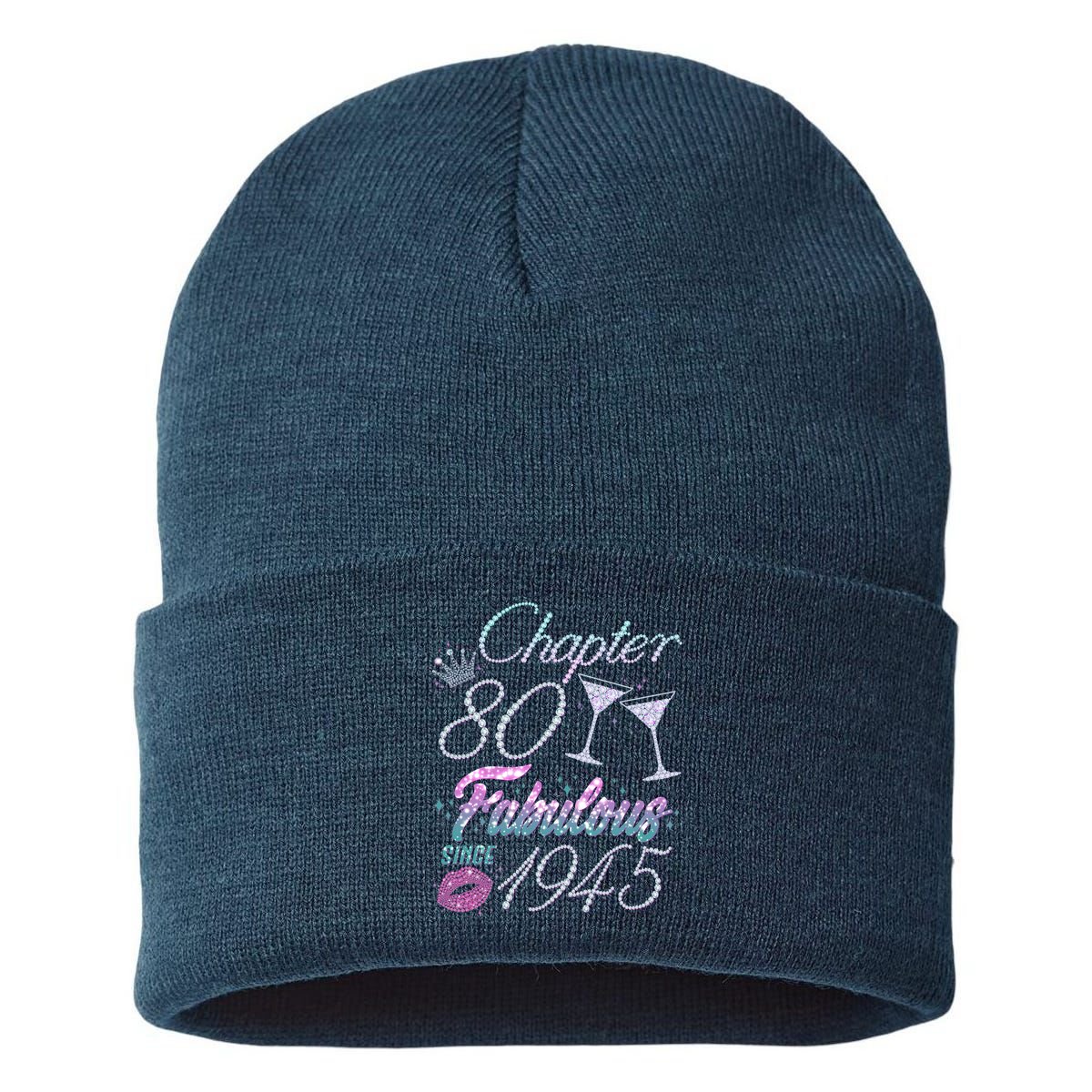 Cute Chapter 80th Birthday Fabulous Since 1945 Sustainable Knit Beanie