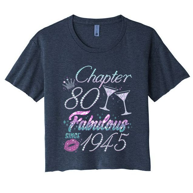 Cute Chapter 80th Birthday Fabulous Since 1945 Crop Top
