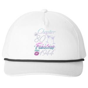 Cute Chapter 80th Birthday Fabulous Since 1944 Snapback Five-Panel Rope Hat