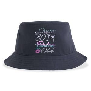 Cute Chapter 80th Birthday Fabulous Since 1944 Sustainable Bucket Hat