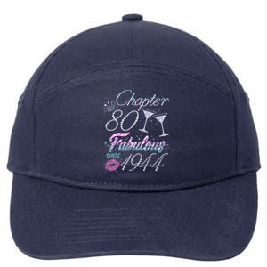 Cute Chapter 80th Birthday Fabulous Since 1944 7-Panel Snapback Hat