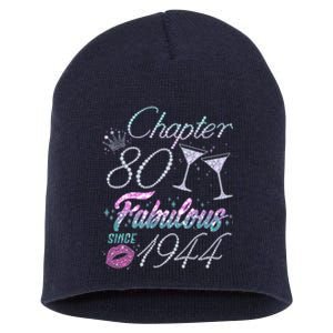 Cute Chapter 80th Birthday Fabulous Since 1944 Short Acrylic Beanie