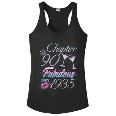 Cute Chapter 90th Birthday Fabulous Since 1935 Ladies PosiCharge Competitor Racerback Tank