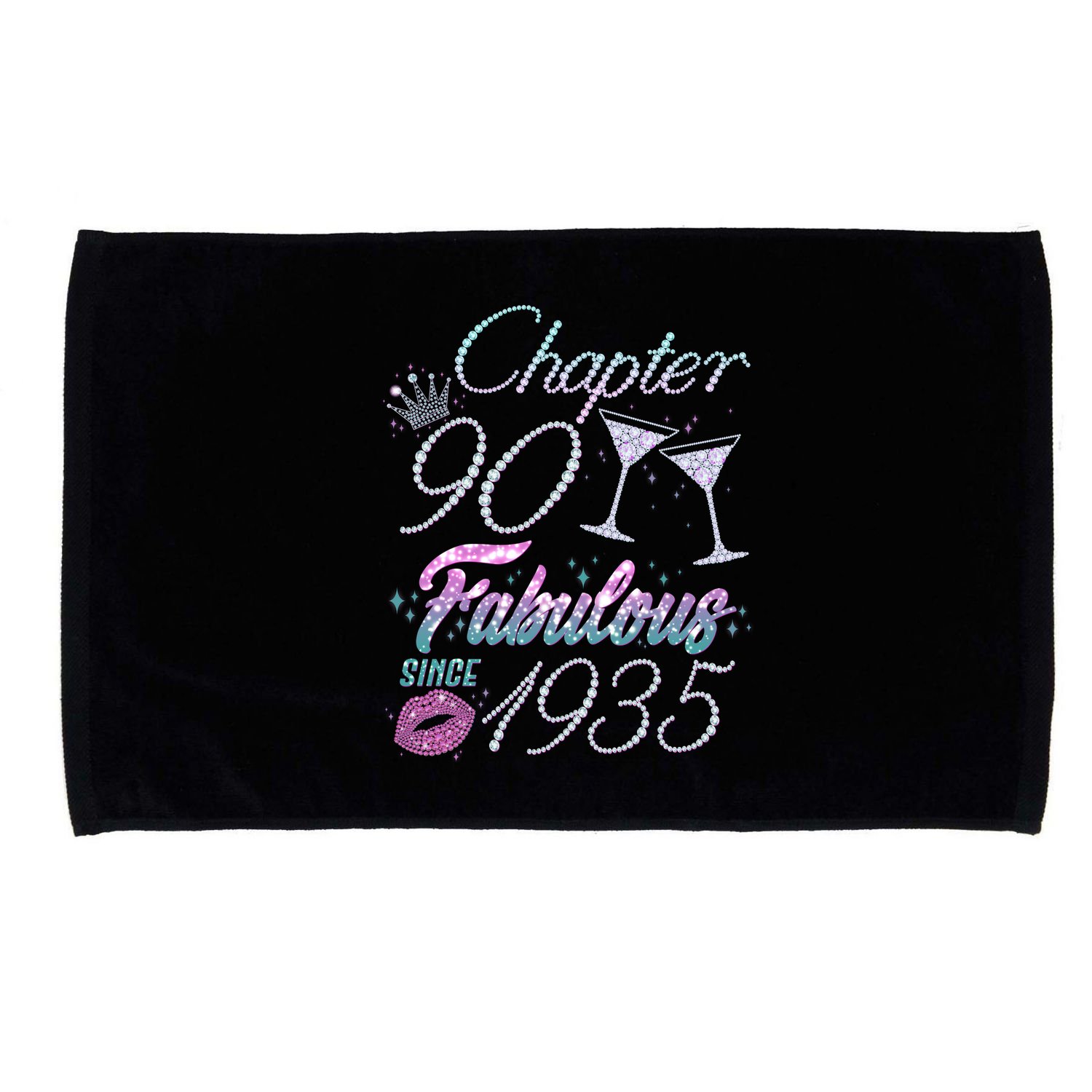 Cute Chapter 90th Birthday Fabulous Since 1935 Microfiber Hand Towel