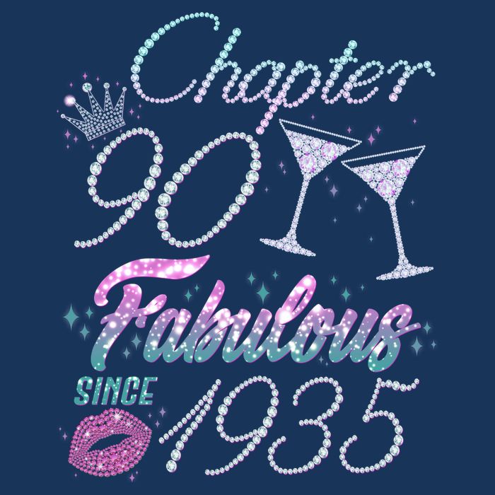 Cute Chapter 90th Birthday Fabulous Since 1935 Button