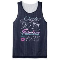 Cute Chapter 90th Birthday Fabulous Since 1935 Mesh Reversible Basketball Jersey Tank