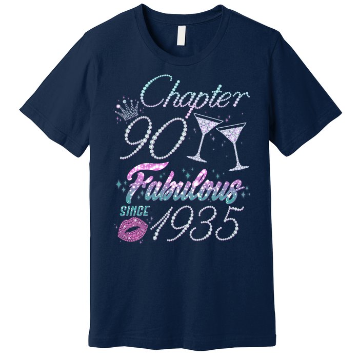 Cute Chapter 90th Birthday Fabulous Since 1935 Premium T-Shirt