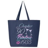 Cute Chapter 90th Birthday Fabulous Since 1935 25L Jumbo Tote