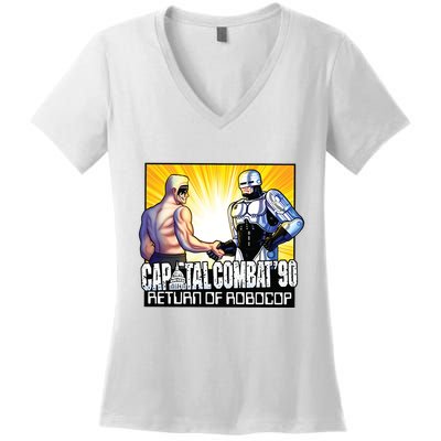 Capital Combat 90 Return Of Robocop Women's V-Neck T-Shirt