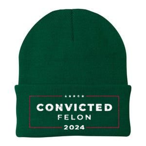 Trump 2024 Convicted Felon  Knit Cap Winter Beanie