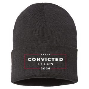 Trump 2024 Convicted Felon  Sustainable Knit Beanie